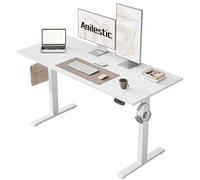 Agilestic Bureau Assis Debout Électrique, 120 x 60 cm Bureau Table Debout Réglable en Hauteur, Panneau Contrôle à Fonctions Mémoires et Système Anti-Collision, Blanc