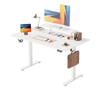 Agilestic Bureau réglable en Hauteur électrique avec Support écran | Support écran mobile, bureau assis debout 140x80 cm, 2 boutons mémoire, plateau en 4 parties, idéal télétravail, Noir