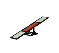 PawHut Agility Sport pour Chien Bascule - Bascule pour Chien - équipement Entrainement Chien - Bois pré-huilé Feutre bitumé antidérapant Gris Noir