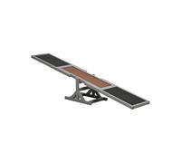 PawHut Agility Sport pour Chien Bascule - Bascule pour Chien - équipement Entrainement Chien - Bois pré-huilé Feutre bitumé antidérapant Gris Noir