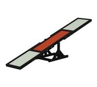PawHut Agility Sport pour Chien Bascule - Bascule pour Chien - équipement Entrainement Chien - Bois pré-huilé Feutre bitumé antidérapant Gris Noir