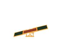PawHut Agility Sport pour Chien Bascule - Bascule pour Chien - équipement Entrainement Chien - Bois pré-huilé Feutre bitumé antidérapant Brique Vert