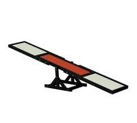 Agility sport pour chien bascule - PawHut - équipement entrainement chien - bois pré-huilé feutre bitumé antidérapant - gris noir