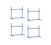Agility sport pour chiens set de 4 obstacles professionnels avec système de maintien au sol sac transport fourni bleu noir