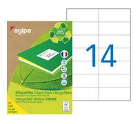 APLI Étiquettes AGIPA 105x42,4 mm Multi-usage Coin droit Recyclé Blanc Bte 1400
