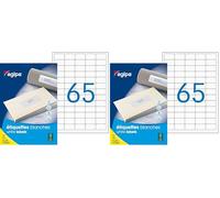 Agipa 102375 1625 Etiquettes Multi Usage Arrondis 381 mm x 212mm Blanc (Lot de 2)