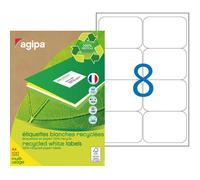 APLI Étiquettes 102648 blanches recyclées multi-usage 99,1 × 67,7 mm – Boîte de 800