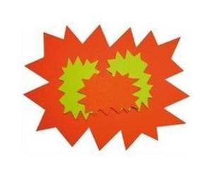 Agipa 114910 paquet de 10 cartons fluo effaçable à sec jaune orange G