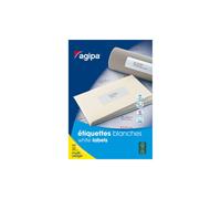 AGIPA 119063 Etiquettes blanches laser 70 x 42 mm - Boîte de 2100