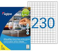 Agipa 119600 5750 Etiquettes Multi Usage, Arrondis, 18mm x 12mm, Blanc