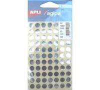 APLI Pochette 100601 – 308 pastilles argent – Diamètre 8 mm