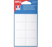 APLI Pochette d'étiquettes 111912 – 56 étiquettes 24 x 35 mm Blanc