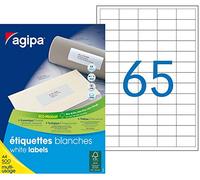 AGIPA Bte 500 F A4 32000 étiquettes Multi-usages Permanent 38x21,2 mm Blanc