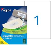 AGIPA Bte 500 F A4 500 étiquettes Multi-usages Permanent A4 Blanc
