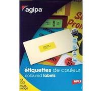 Agipa - Etiquette Adhesive Jaune A4 - Boite De 100 G