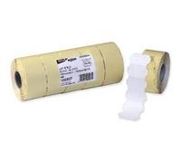Apli 100927 Lot de 6 Rouleaux de 1000 Etiquettes permanent sinusoïdale 32 x 19 mm Blanc