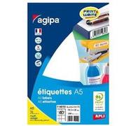 APLI Étui A5 640 étiquettes blanches 19,3 x 32 mm