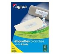 AGIPA 100807 Etiquettes blanches multi-usage 210 x 297 mm - Boîte de 500