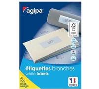 APLI Étiquettes 100983 Lot de 1200 multi-usage coins arrondis 63,5 x 72 mm Blanc
