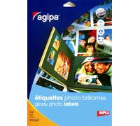 agipa Étiquettes brillantes 210 x 297 mm blanc 10 étiquettes