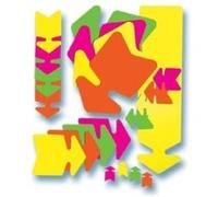 APLI Étiquettes en carton fluo en forme de flèche 16 x 24 cm jaune effaçable à sec 1 unité
