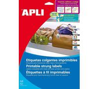 agipa Etiquettes de produit avec cordelettes blanches 36 x 53 mm 80 pièces