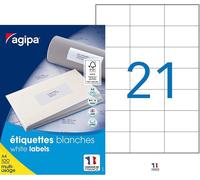 agipa Étiquettes universelles 70,0 x 42,4 mm avec aide au décollage blanc 2.100 étiquettes