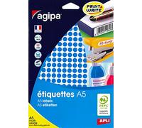 APLI Étui A5 2940 étiquettes rondes bleues Ø 8 mm