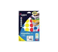 Agipa Lot De 10 Etuis De 168 Pastilles Adhésives Diamètre 30mm Assortis