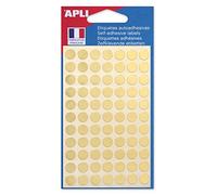 AGIPA Lot de 10 Etuis de 308 pastilles Gommettes Rondes Diam 8,5 mm Or
