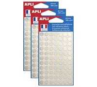 Apli 100601 - Pochette de 308 pastilles Argent - Diamètre 8mm