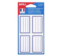 AGIPA Lot de 3 Pochettes de 20 étiquettes scolaires 36 x 56 mm Cadre et lignes Bleu