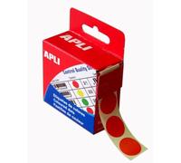 AGIPA Lot de 5 Btes Distributrice 150 étiquettes Gommettes de signalisation Rondes 15 mm Rouge