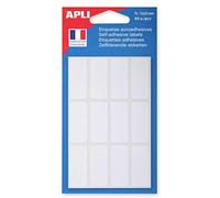 AGIPA Lot de 5 Sachets de 84 étiquettes multifonctions permanentes 15 x 35 mm Blanc