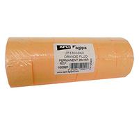 AGIPA Pack 6 rouleaux 1000 étiquettes oranges fluos rectangulaires 26X16mm
