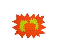 APLI Cartons fluo effaçables 113910 - Forme éclatée - 16 x 24 cm - Paquet de 10 Jaune-orange
