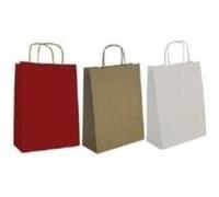 APLI Sacs cabas en papier kraft 102068 – 50 sacs – 18 x 8 x 21 cm – Rouge