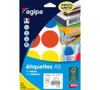 Apli 101829 - Etui 84 pastilles multi-usage couleurs assorties Ø 45 mm - Coins: Pastilles, bleu, jaune, rouge, vert