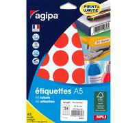 APLI Étui 101357 – 240 pastilles multi-usage rouge Ø 30 mm