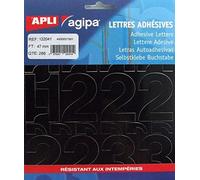 AGIPA Pochette 286 Chiffres adhesifs 47 mm Noir
