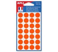 AGIPA Sachet de 168 étiquettes Gommettes de signalisation Rondes 15 mm Orange G