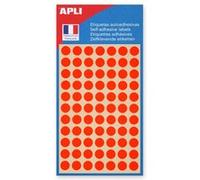 AGIPA Sachet de 385 étiquettes Gommettes de signalisation Rondes 8 mm Orange Fluo G