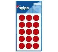 Agipa sachet de 90 pastilles de signalisation rondes gommettes 19 mm rouge 111964 Rouge