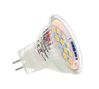 AGIPS Lampes Basse Tension LED Ampoules MR11 GU4 Mini 1 2V 24V 2835 SMD 3W 12LE DS 1 8 La Lampe Blanche Chaude Brillante de DS remplace la lumière halogène 20W Ampoules domestiques (Couleur : Warm Wh