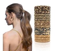 Agirlvct Lot de 30 élastiques à cheveux pour femme, sans couture, doux pour queue de cheval, en nylon, sans dommages ni tiraillement, pour cheveux épais, lourds et bouclés, 5 couleurs (imprimé