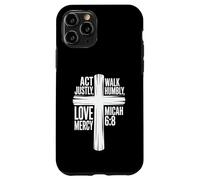 Agissez avec Justice, marchez humblement, Aimez la miséricorde Michée 6:8 Coque pour iPhone 11 Pro