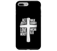 Agissez avec Justice, marchez humblement, Aimez la miséricorde Michée 6:8 Coque pour iPhone 7 Plus/8 Plus