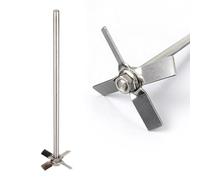 Agitateur à 4 pales à angle droit en acier inoxydable 304, diamètre de l'agitateur 40 à 120 mm - 1,57 à 4,72 pouces, tiges d'agitation mécaniques de laboratoire 1 pièce(120x500mm/4.72x19.69in)