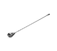 Agitateur à bière, Cuillère à cocktail en acier inoxydable, tige en spirale en forme de larme, plusieurs tailles, multicolore(30cm Black)