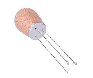 Agitateur à café expresso, doseur à café avec manche en bois, outil de distribution WDT, distributeur d'aiguilles, agitateur manuel, outil de cuisine à domicile, café, bar (Silver cover beech wood)